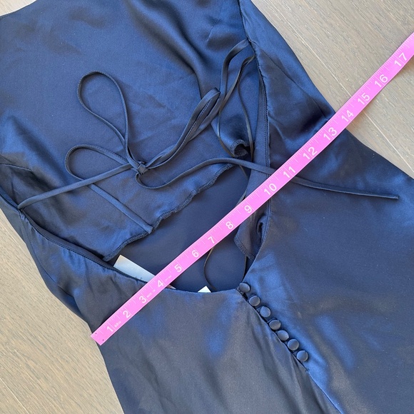 Reformation Jeany silk navy blue maxi halter dress - SMALL PETITE - with tags - Picture 6 of 9